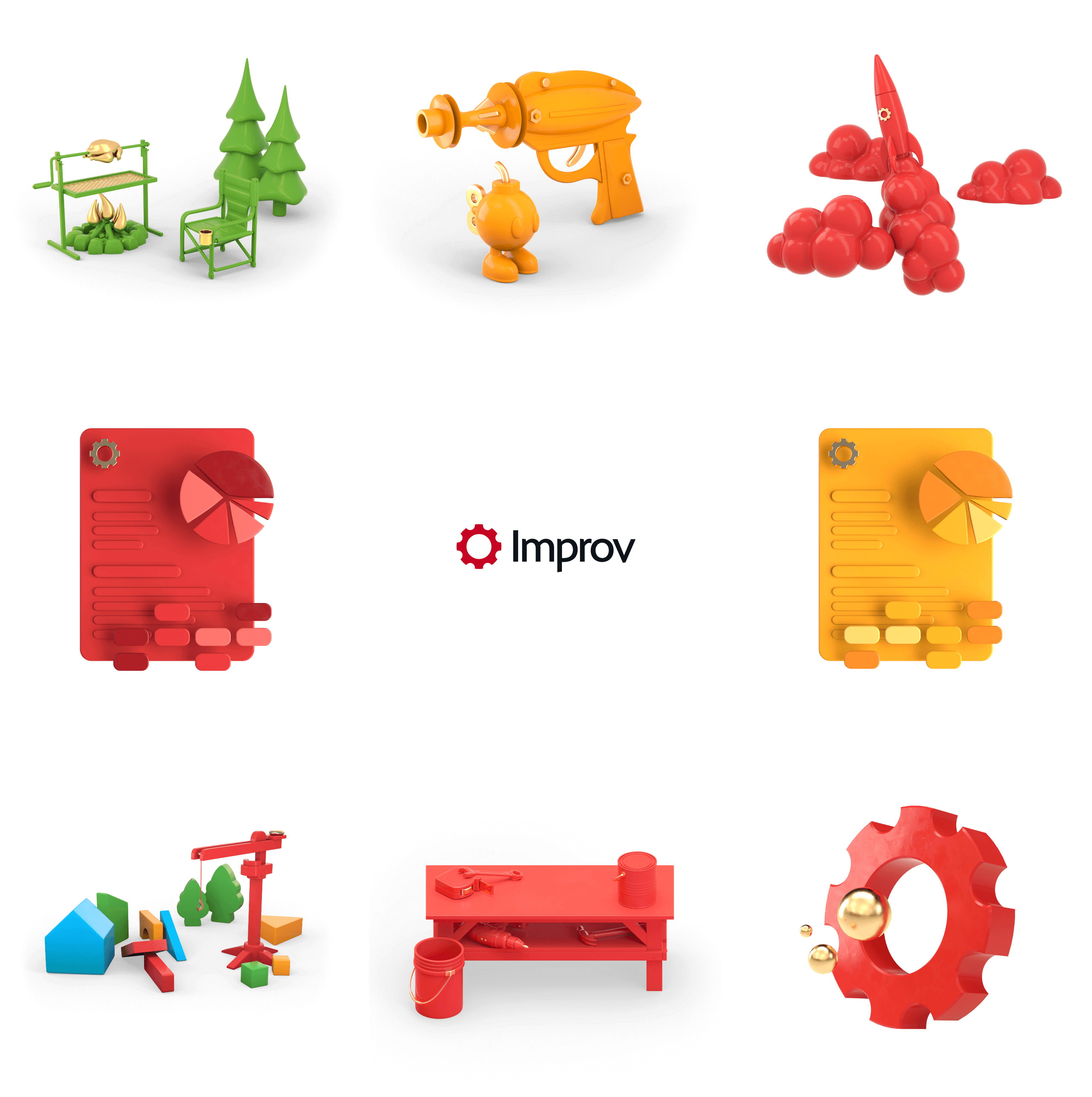 improv website 3d assets